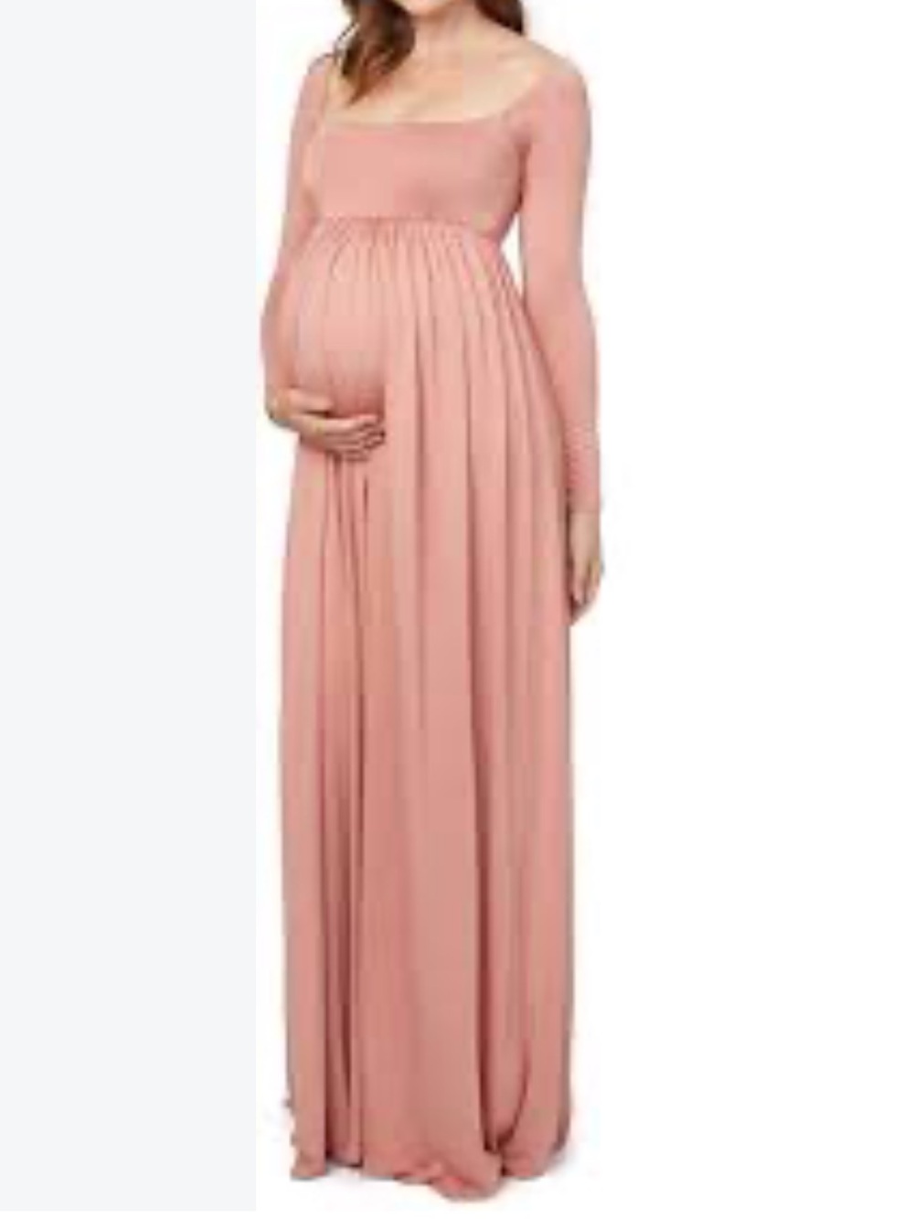 Rachel Pally Long Sleeve Empire Waist Maxi Dress - Dusty Rose